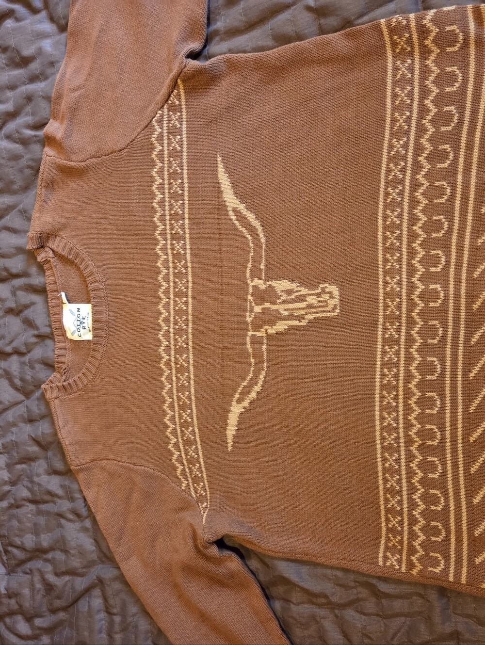 Cotton And RYE Steer Head Sweater